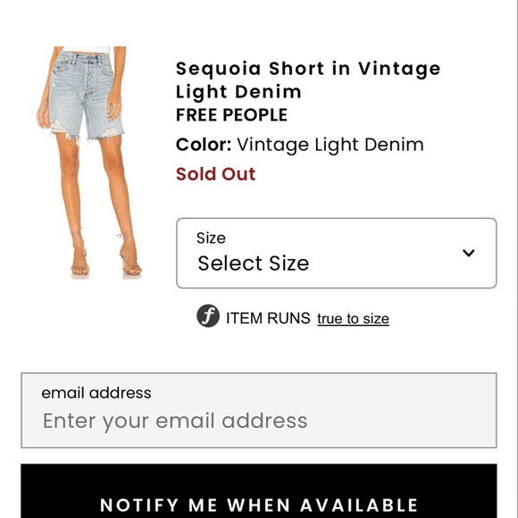 WE THE FREE (revolve) Sequoia Short in Vintage Light Denim - Picture 2 of 11